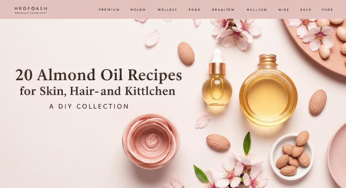 20 Almond Oil Recipes for Skin, Hair, and Kitchen: A DIY Collection