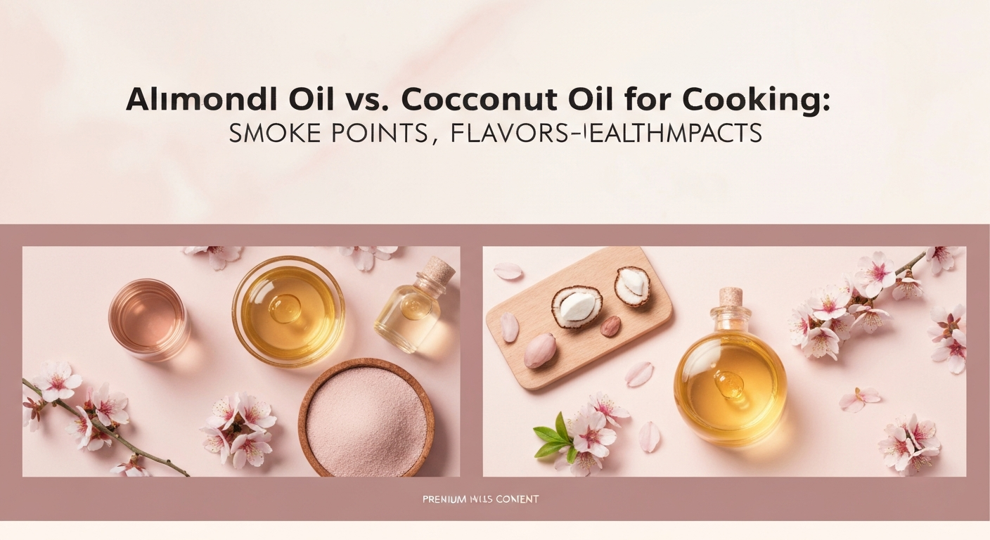 Almond Oil vs. Coconut Oil for Cooking: Smoke Points, Flavors, and Health Impacts