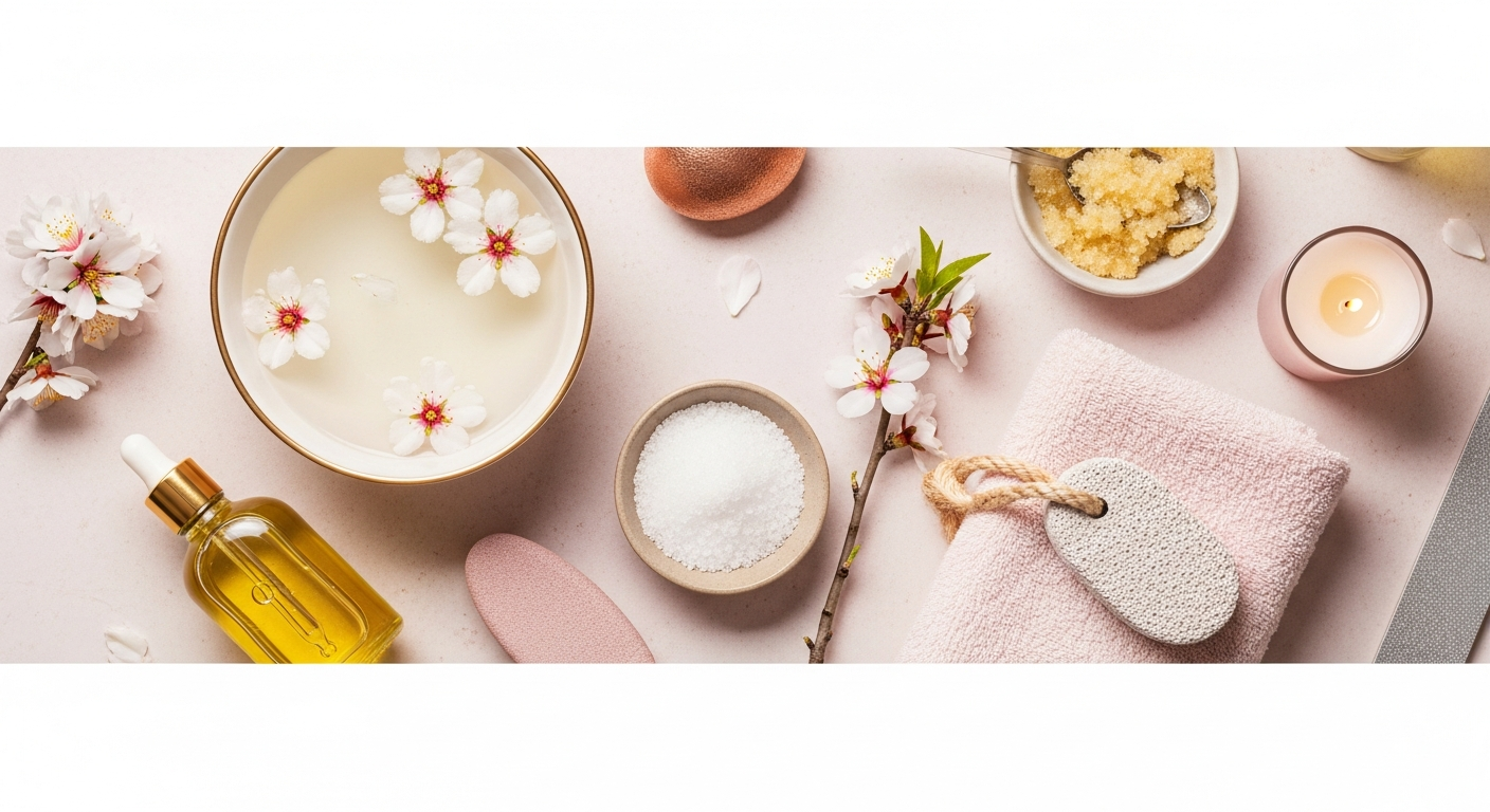 DIY Almond Oil Foot Soak and Heel Repair Treatment for Cracked Feet