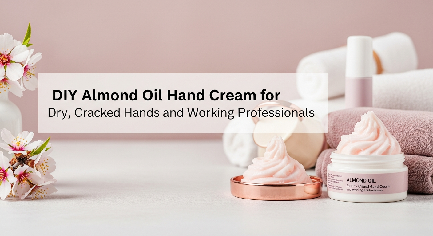 DIY Almond Oil Hand Cream for Dry, Cracked Hands and Working Professionals