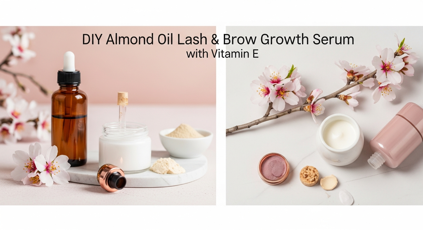 DIY Almond Oil Lash and Brow Growth Serum with Vitamin E