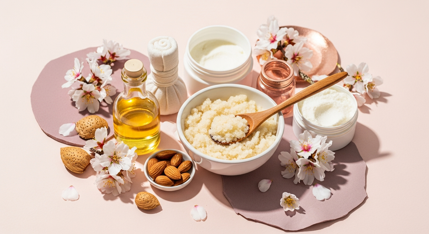 DIY Almond Oil Sugar Scrub for Silky Smooth Skin in 5 Minutes