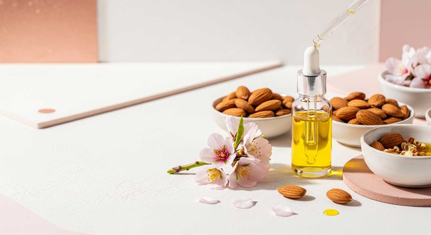 Homemade Almond Oil Hair Serum for Frizz Control and Shine