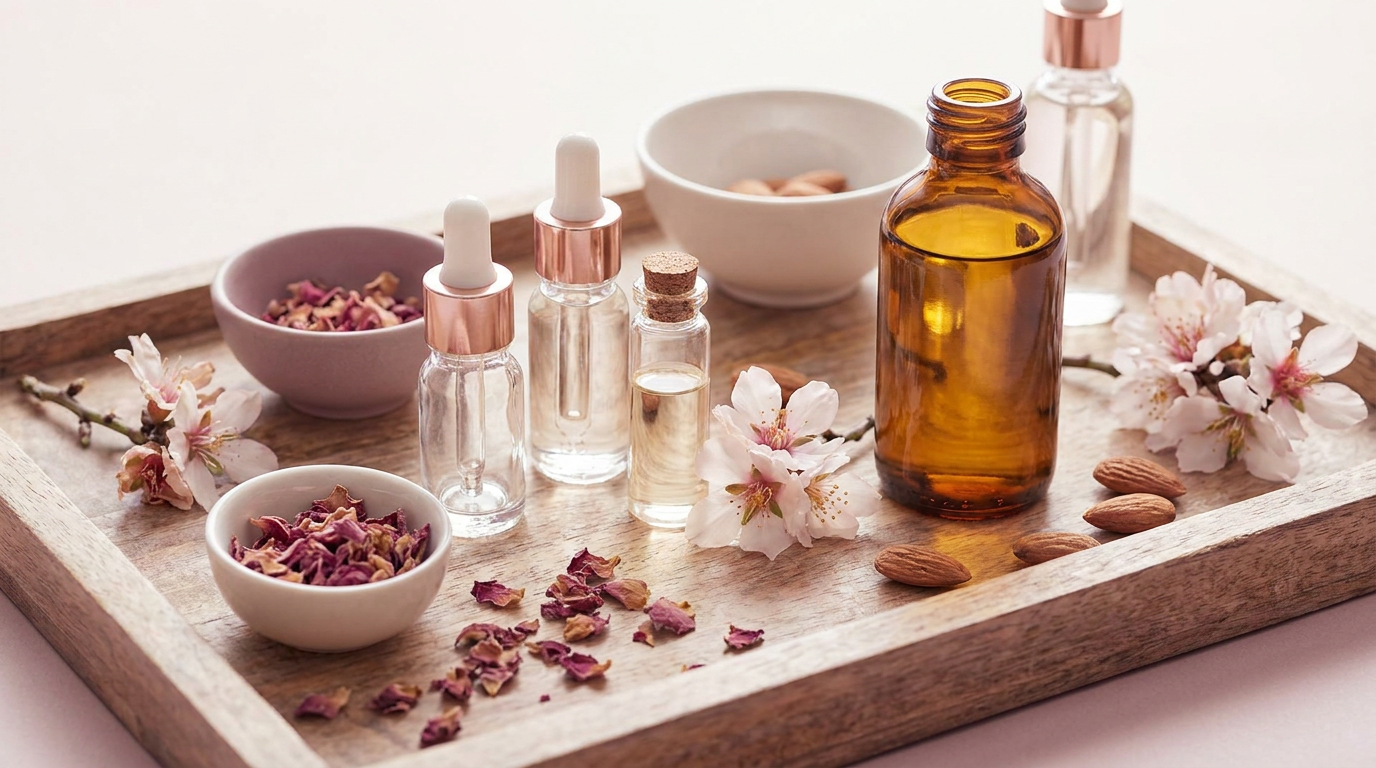 The Amberose Blend: Our Signature Almond Oil and Rose Ratio